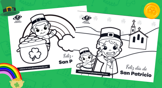 Hojas de colorear San Patricio