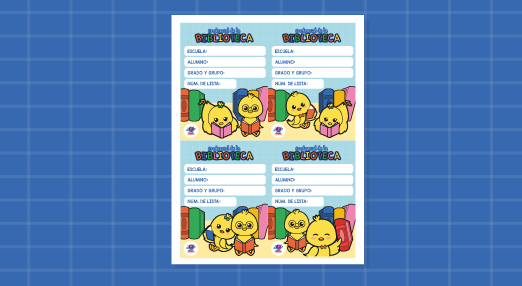 Credencial de la biblioteca- Pollitos