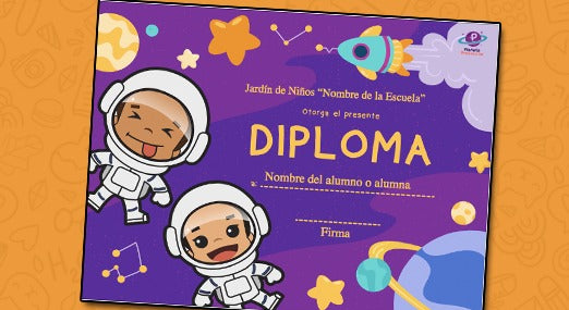 Diploma de Astronautas PowerPoint Graduación