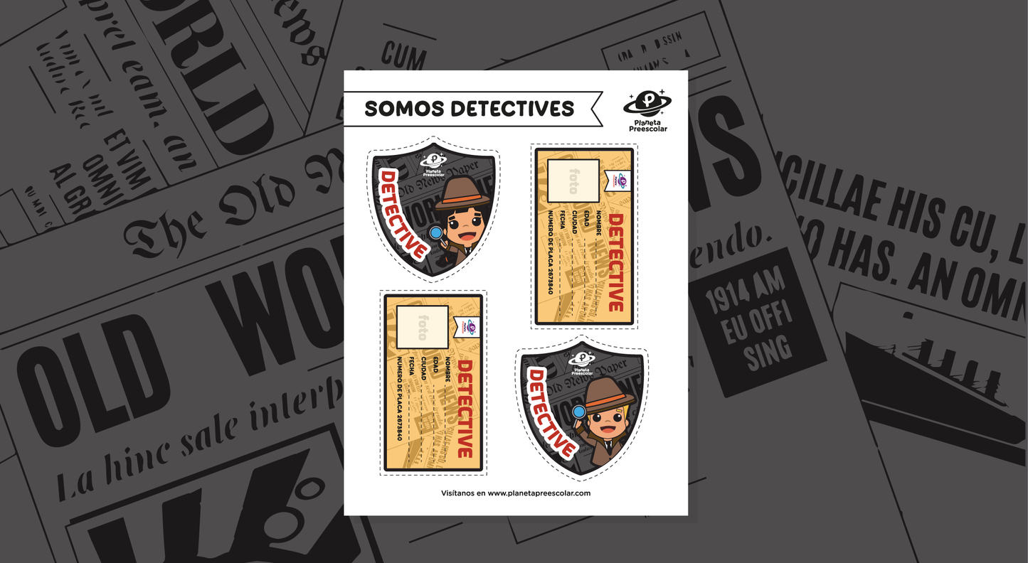 ¡Detectives en Acción! Credenciales de detectives