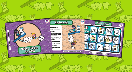 Hilos y cepillos dentales (juego de mesa)