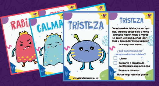 Tarjetas de Monstruos de las Emociones