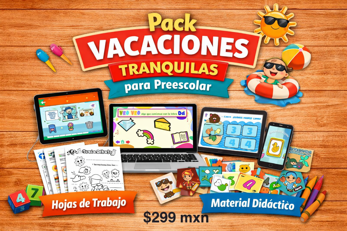 Pack Vacaciones tranquilas para Preescolar