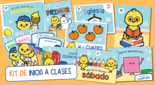 Kit de Inicio a Clases con temática de pollitos