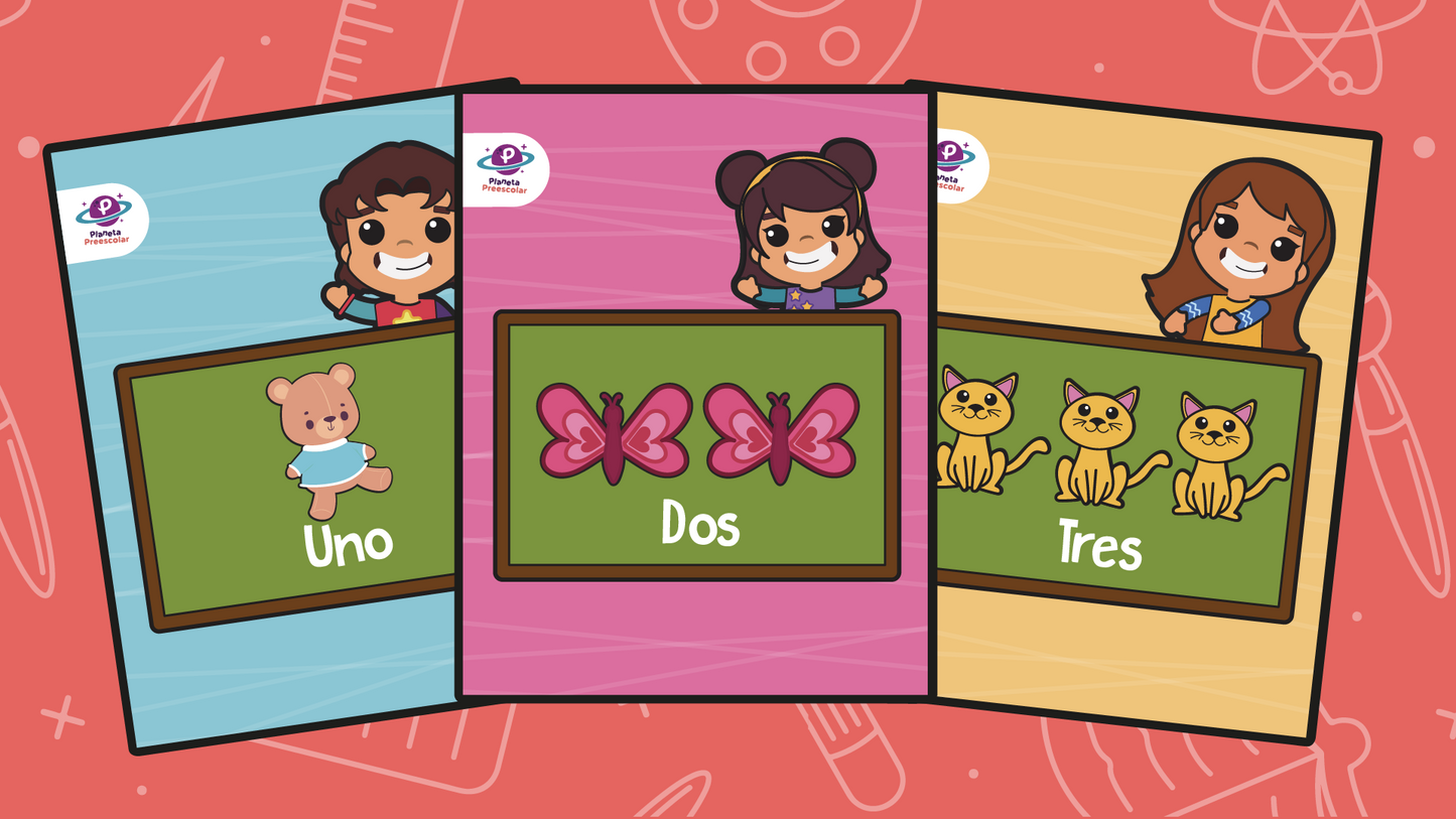 Láminas de números del 1 al 10-Colores