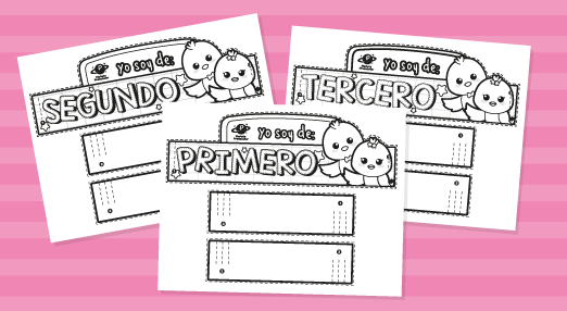 Corona de grados Pollitos para colorear