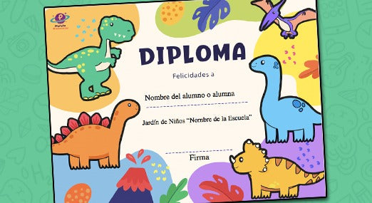 Diploma de Dinosaurios PowerPoint